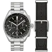 Bulova Lunar Pilot Archive Series Special Edition Chronograph Black Dial Quartz 96K111 Herrklocka med extra rem svart