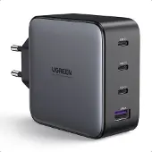 UGREEN Nexode 40747 GaN-laddare 100 W 4 portar USB-C/USB-A, svart