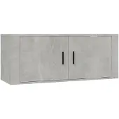 vidaXL Väggmonterat tv-bänk betonggrå 100x34,5x40 cm