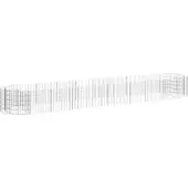 vidaXL Förhöjt Gabionkärl Galvaniserat Järn 500X100X50 Cm