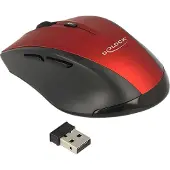 DeLOCK ergonomisk optisk mus, 5 knappar, 2,4 GHz trådlös