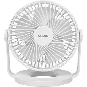 Savio AD-01 WHITE, Bladlös fläkt för hushållsbruk, Vit, Bord, Akrylnitrilbutadienstyren (ABS), Polypropylen (PP), 36 dB, Knappar