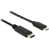 DeLOCK USB-kabel USB 2.0 USB-Micro-B-kontakt, USB-C-kontakt 0.50 m Svart 83333