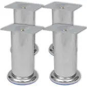 vidaXL Soffben 8 st rund krom 120 mm