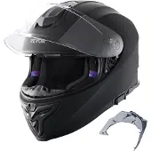 Vevor Motorcykelhjälm, integralhjälm, Smart Street ABS och högdensitetshjälm med Bluetooth-kortplats och utbytbart glas, DOT-godkänd bekväm motocrosshjälm, lämplig för ungdomar och vuxna