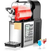Vevor Kommersiell Slushmaskin, 3L Frysta Dryckesmaskin med En Tank, 12 Koppar Rostfritt Stål Margarita Smoothie Frysta Dryckesmaskin, Slushmaskin för Hemmafester Restauranger Caféer Barer