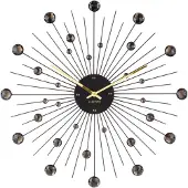 Karlsson Sunburst Black KA4859BK väggklocka 50cm