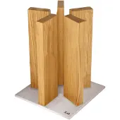 Kai Stonehenge magnetic knife block, stainless steel/oak, STH-3