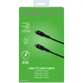 Celly Celly: USB-C till USB-C Kabel 60W 1m Svart