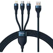 Baseus CASS030003, 1,2 m, USB A, USB C/Micro USB-A/Lightning, Blå
