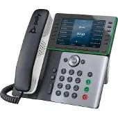Poly Edge E550 - VoIP-telefon med nummerpresentation/samtal väntar - 3-riktad samtalsförmåg - SIP, SDP - midnattsblå, vit