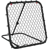 vidaXL Fotbollsnät med rebounder justerbart svart 84x73x60-80 cm stål