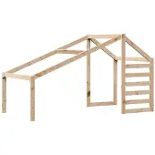 vidaXL Sänghimmel för barnsäng, 198x87x113 cm, massivt furuträ