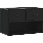 vidaXL Tv-bänk svart 60x31x39,5 cm konstruerat trä och metall