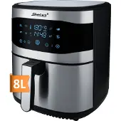 Steba HF 8000 FAMILY - Varmluftsfritös - 8 liter - 1.8 kW - rostfritt stål/svart