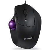 Perixx PERIMICE-520 Ergonomisk mus Sladd Optisk Svart 8 Knappar 2 dpi med trackball