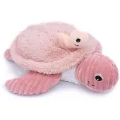 Les Deglingos PTIPOTOS av SAUVENOU Sköldpadda Mor/Baby Blå - Mjuk Baby Leksak - Nyfödd Gåva - 29 cm, Rosa