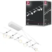 Paulmann Wire Salt vajersystem 5 lampor m vit, Vitt / opal, Hall, Metall, Modern, Skensystem belysning