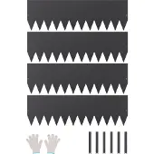 Vevor stålkantlist, 4-pack 40 x 12 tum rostbeständig metallkantlist, böjbar trädgårdskant, kraftig gräsmatta, enkel att installera, rabattgångavdelare svart