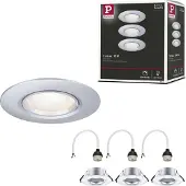 Paulmann 92113 infällda lampor set med 3 st LED (RGB) GU10 krom (matt)