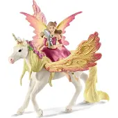 Schleich bayala Fe Fairy Feya och Pegasus Unicorn Figurset - Realistiska fantasy figurer