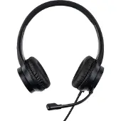 Lindy 20439 On-ear headset Sladd Stereo Svart Headset, Volymkontroll, Mikrofonljudavstängning Datorer