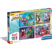 Clementoni Pussel 4 in 1 Spidey and his Amazing Friends, Clementoni
