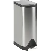 Simplehuman Pedalhink matt stål, rostfritt stål, 45 l, med innerhink i plast och soft close-lock