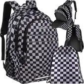 Kruzzel Ryggsäck 22L - rutmönstrad 24530