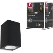 Paulmann LED utomhus vägglampa Flame, Svart, Aluminium / grå / zink, Modern, LED-vägglampa utomhus