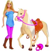 Mattel Barbie Docka Med Häst Set