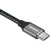 PremiumCord USB-C to USB-C Braided Grå 1 m USB-kabel