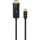 Goobay 75696, 1 m, USB Typ-C, HDMI, Hankontakt, Hankontakt, Rak