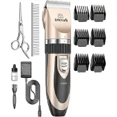 Oneisall P2 Trimmer för husdjur / Klippare + sax + kam set (guld)