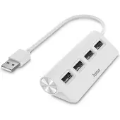 Hama 00200120 USB-hubb 4 Port USB-A USB 2.0 480 MBit/s Vit