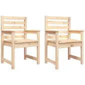 vidaXL Trädgårdsstolar 2 st 60x48x91 cm massiv furu