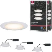 Paulmann LED-badrumsbelysning inbyggnad Set 3 st 19.5 W Satin, Vit