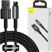 Baseus Tungsten guldkabel USB till iP 2,4A 2m (svart)