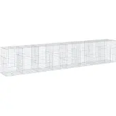 vidaXL Gabionkorg med skydd 800x100x150 cm galvaniserat järn