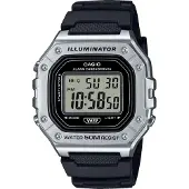 Casio Klocka - - W-218HM-7AVEF - Svart plastarmband - Digital display - Vattentät 5 Atm