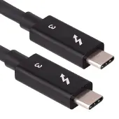 Akyga USB-kabel Thunderbolt 3 Thunderbolt-kontakt, Thunderbolt-kontakt 0.50 m Svart 4K UHD AK-USB-33