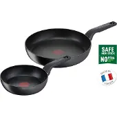 Tefal Hard titanium pro Frypan set 24 & 28 cm