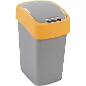 Curver papperskorg FLIP BIN 9L silver/orange