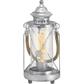 Eglo Bordslampa KIRIAN, Aluminium / grå / zink, Vardagsrum / matsal, Metall, Medelhavsinspirerad, Bordslampa