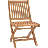 vidaXL Hopfällbara trädgårdsstolar 2 st massiv teak