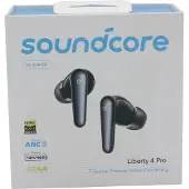 Anker Soundcore Liberty 4 Pro - True wireless-hörlurar med mikrofon - inuti örat - Bluetooth - aktiv brusradering - glänsande ljus svart