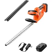 Vevor Elektrisk Häcksax, 1200 RPM, Sladdlös Häcksax för Låga Grenar, 20V 2A Batteri, Busktrimmer med 20-tums Dual Action-blad och Säker Design, Trädgårdstrimmer för Gräsmatta