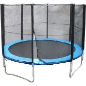 Springos Trampolin set 366 cm skyddsnät och skyddsöverdrag
