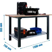 Simonwork (bancos De Trabajo) Bt6 Pro Arbetsbänk 865x1500x750 Mm