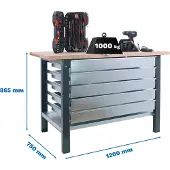 Simonwork (bancos De Trabajo) Bt6 Pro 5box Arbetsbänk 865x1200x750 Mm